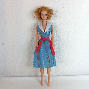 1962 Barbie Doll Midge Red Hair Blue Eyes Japan & 1979 Beginners Fashions Dress